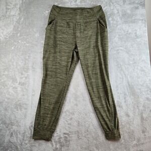 All In Motion‎ Jogger Pants Women Large 32x28 Olive Green Elastic Waist Comfort